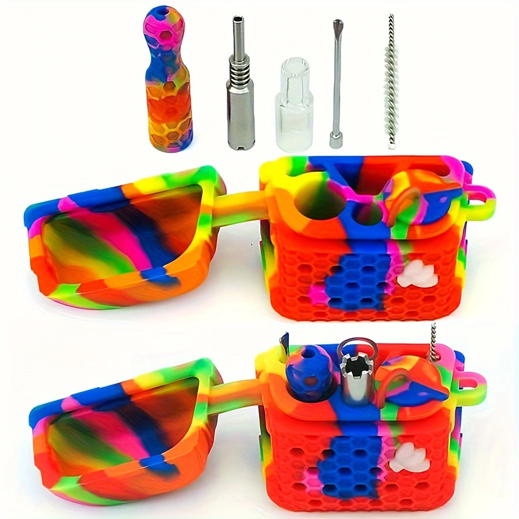 Portable Pipe 3 In 1 Silicone Smoking Set