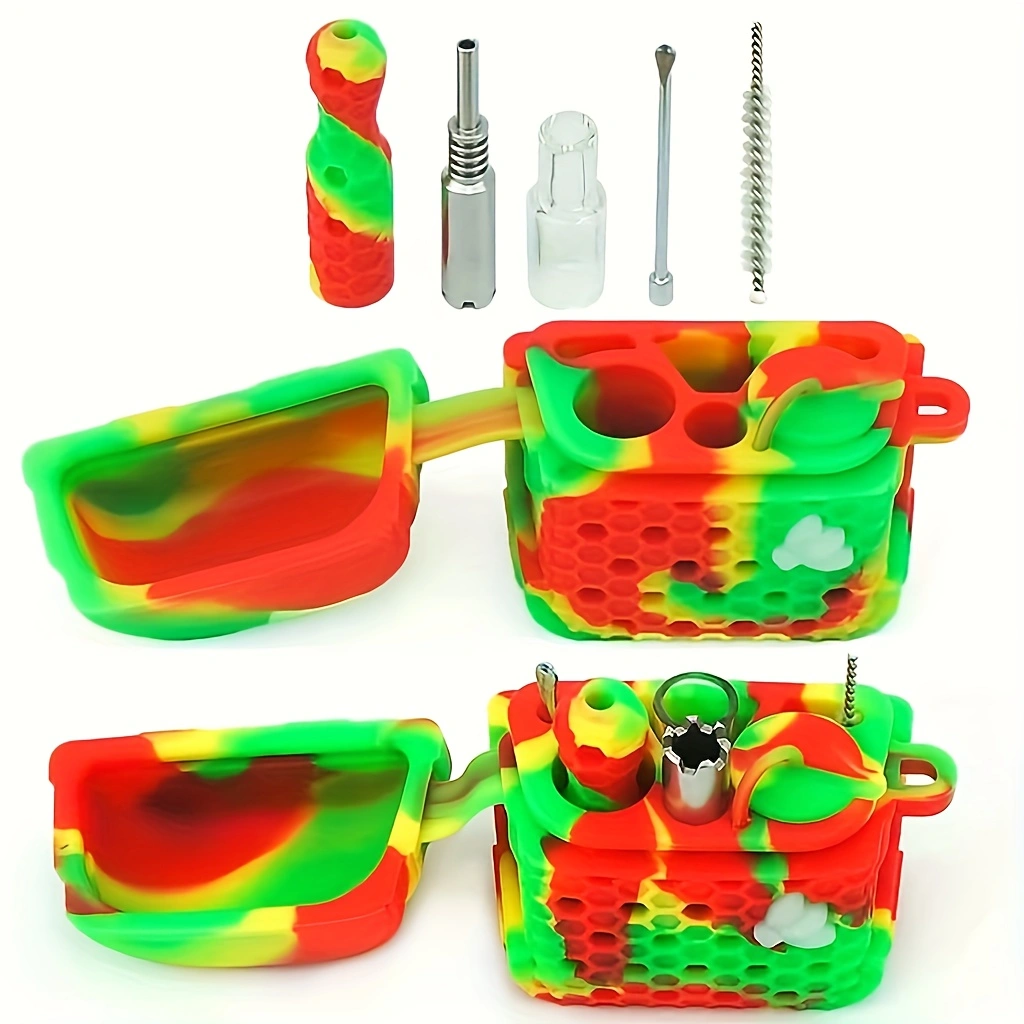 Portable Pipe 3 In 1 Silicone Smoking Set