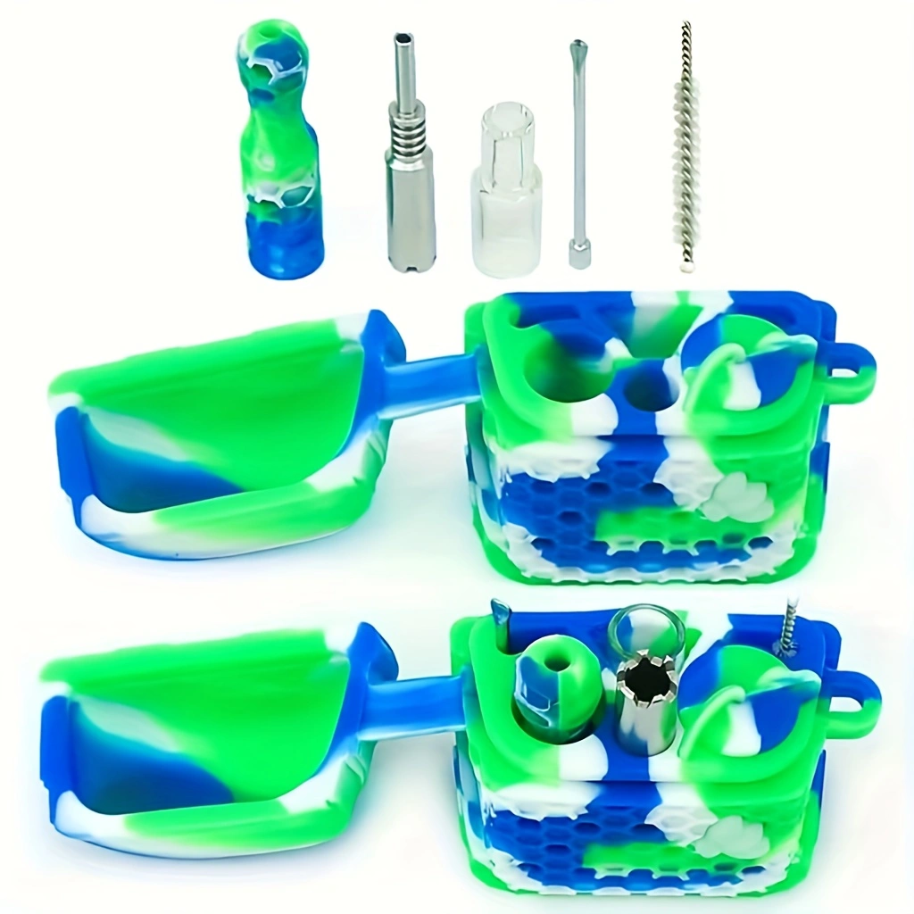 Portable Pipe 3 In 1 Silicone Smoking Set