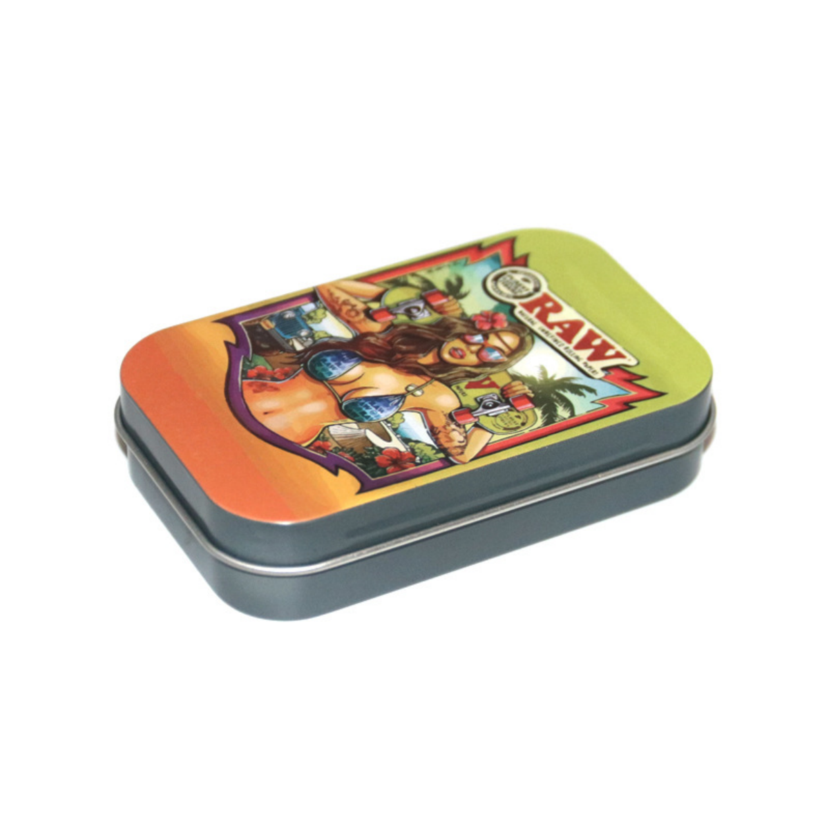 Tinplate Printed Marijuana and Tobacco Storage Case