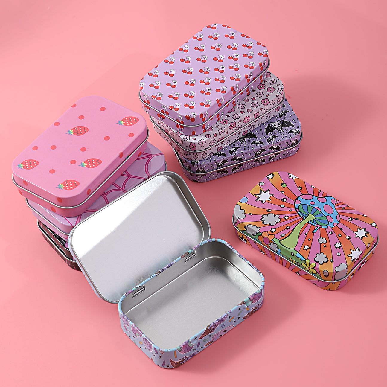 Tinplate Printed Marijuana and Tobacco Storage Case