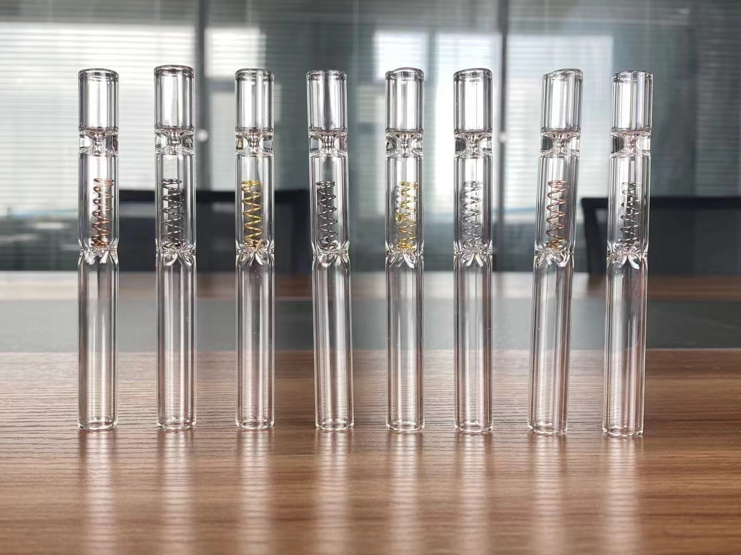 Glass Clear Chillum with Spring