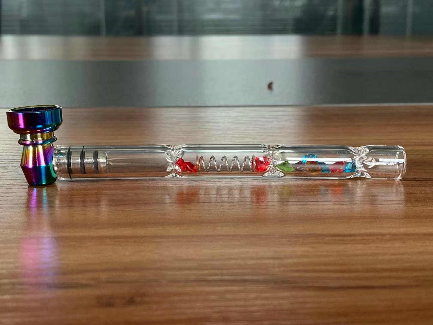 Glass Pipe with Diamond Smoking Pipe
