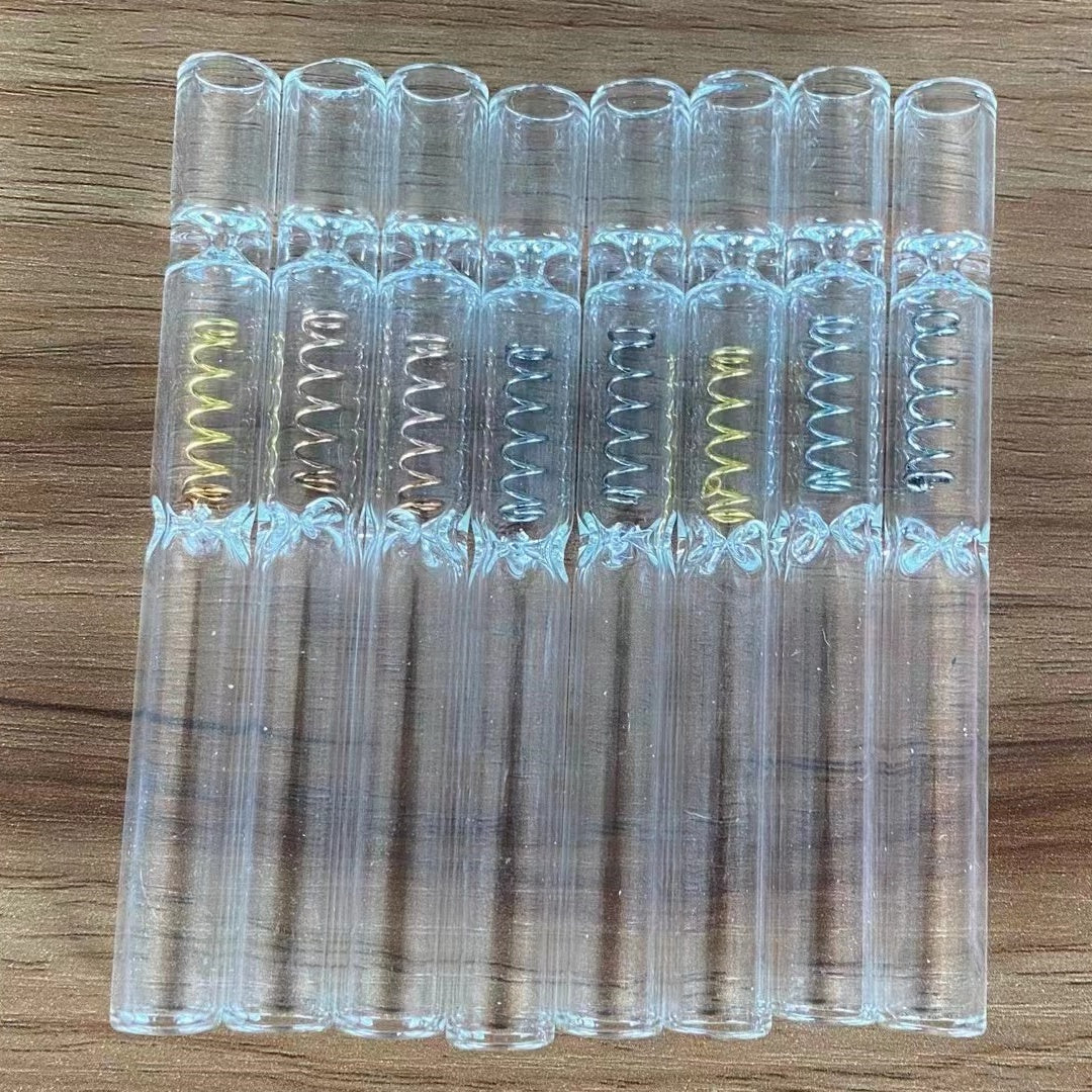 Glass Clear Chillum with Spring