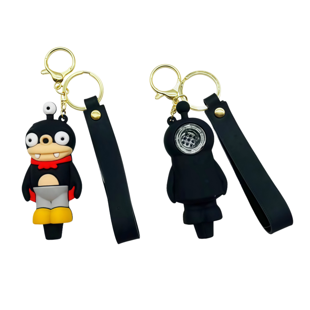 Silicone Keychain With Pipe 2 in 1
