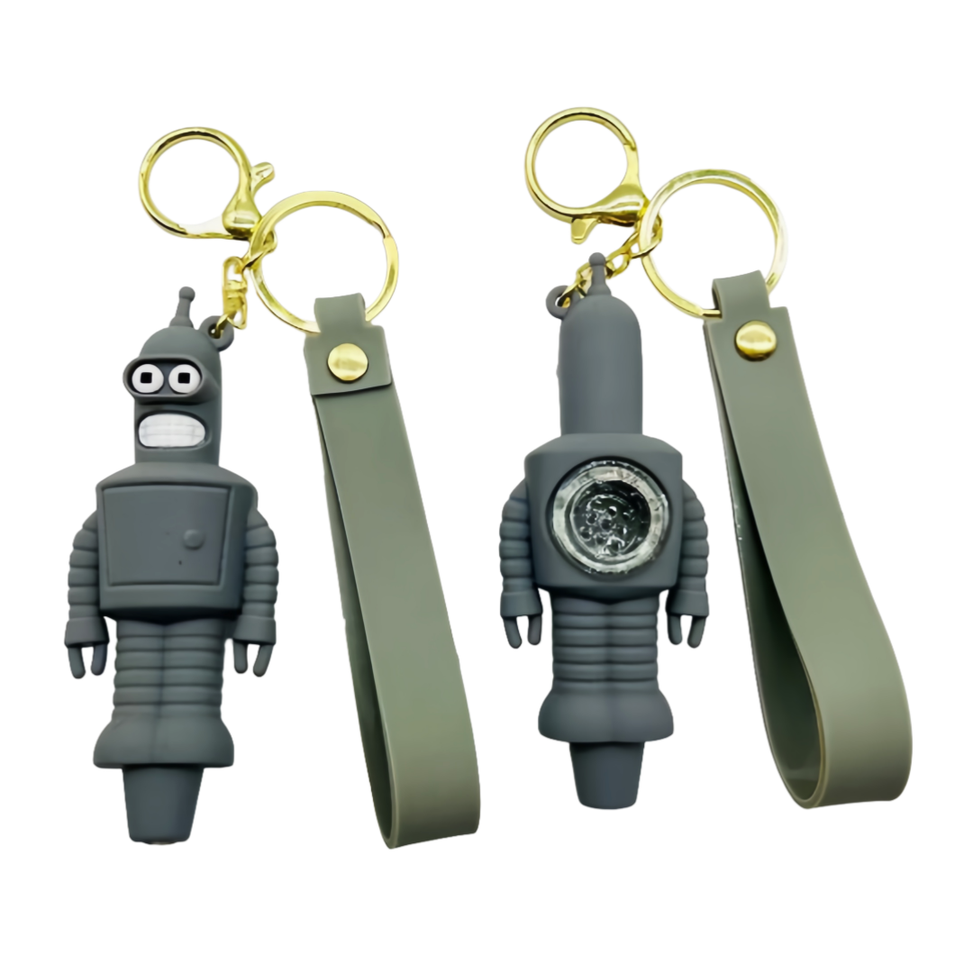 Silicone Keychain With Pipe 2 in 1