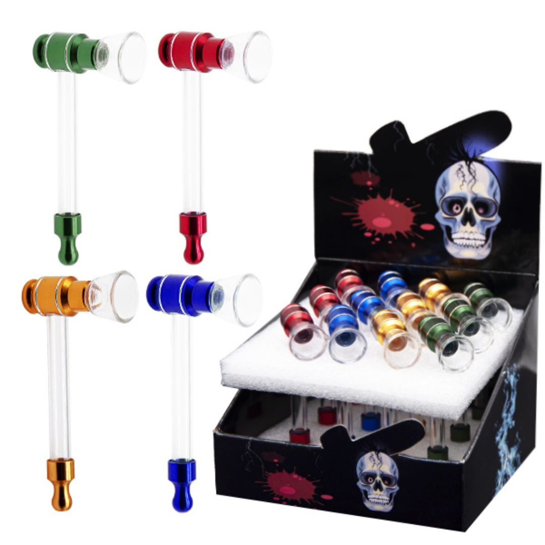 Mixed Color Glass Smoking Pipe