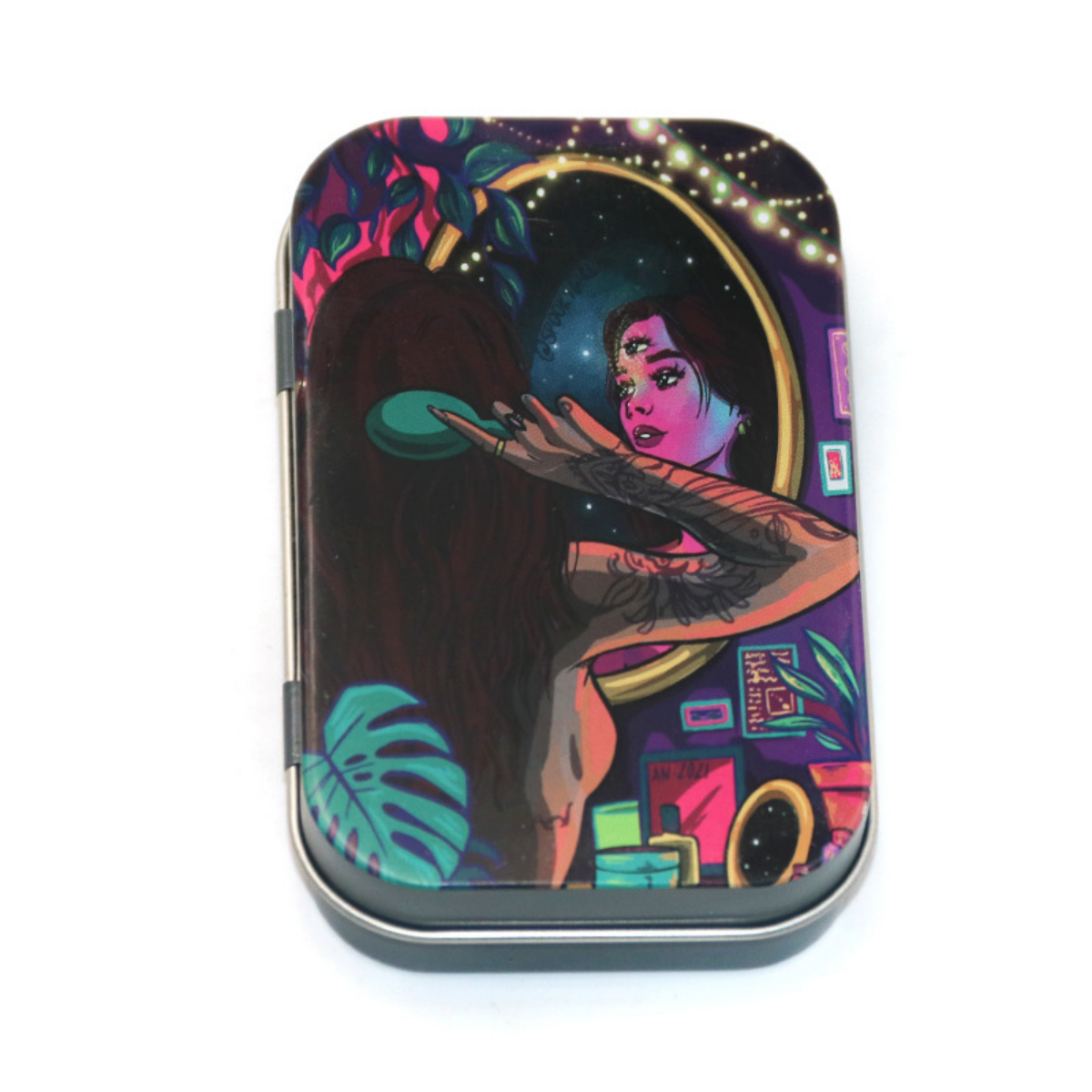 Tinplate Printed Marijuana and Tobacco Storage Case