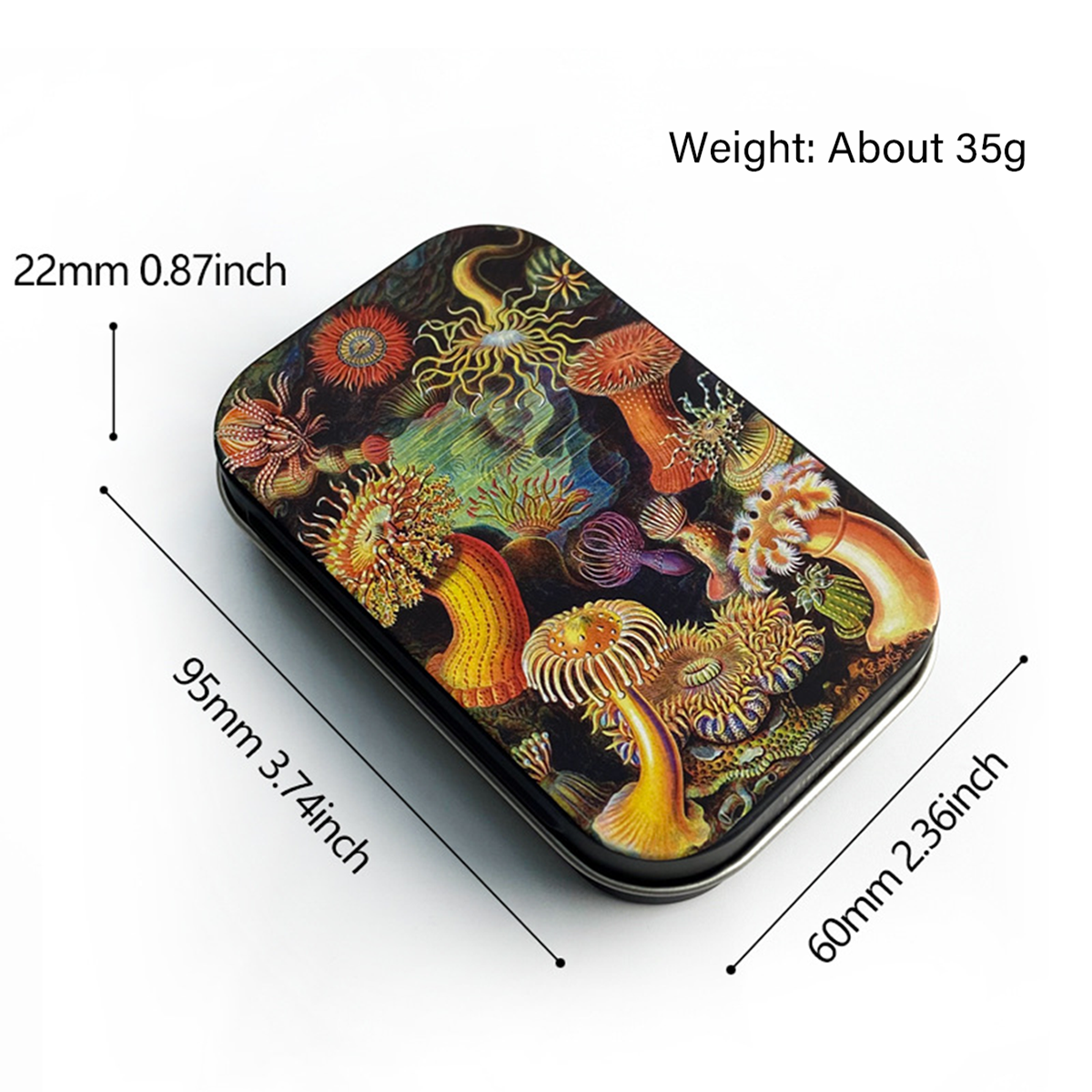 Tinplate Printed Marijuana and Tobacco Storage Case