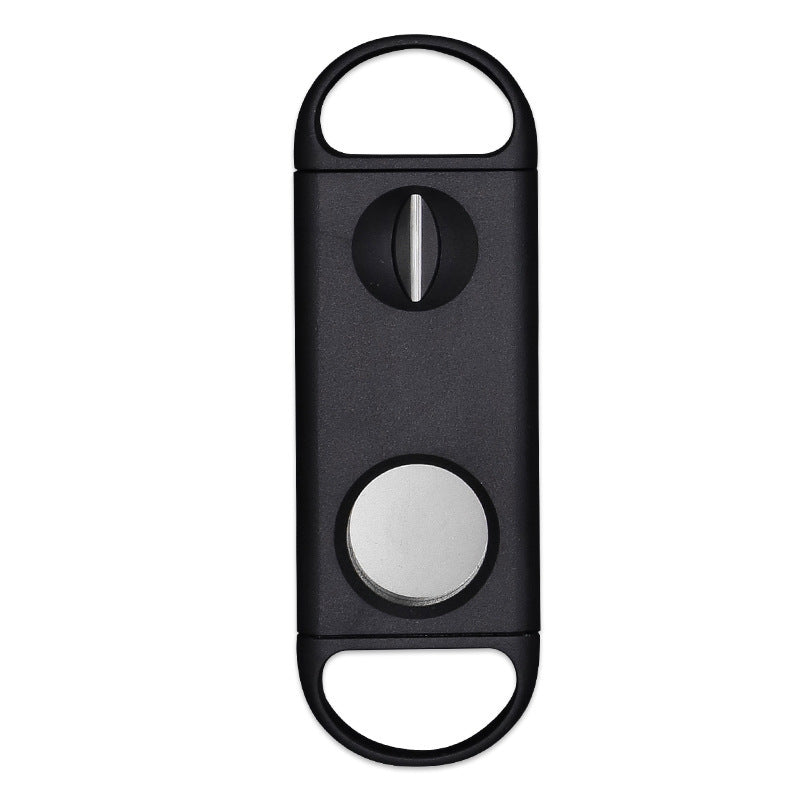 Plastic And Stainless Steel V-Shaped Double-Edged Cigar Cutter