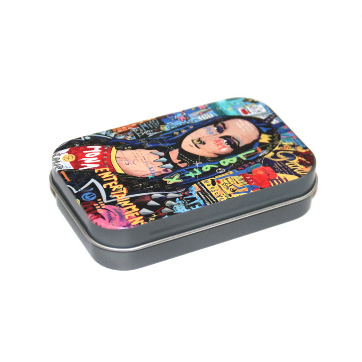 Tinplate Printed Marijuana and Tobacco Storage Case