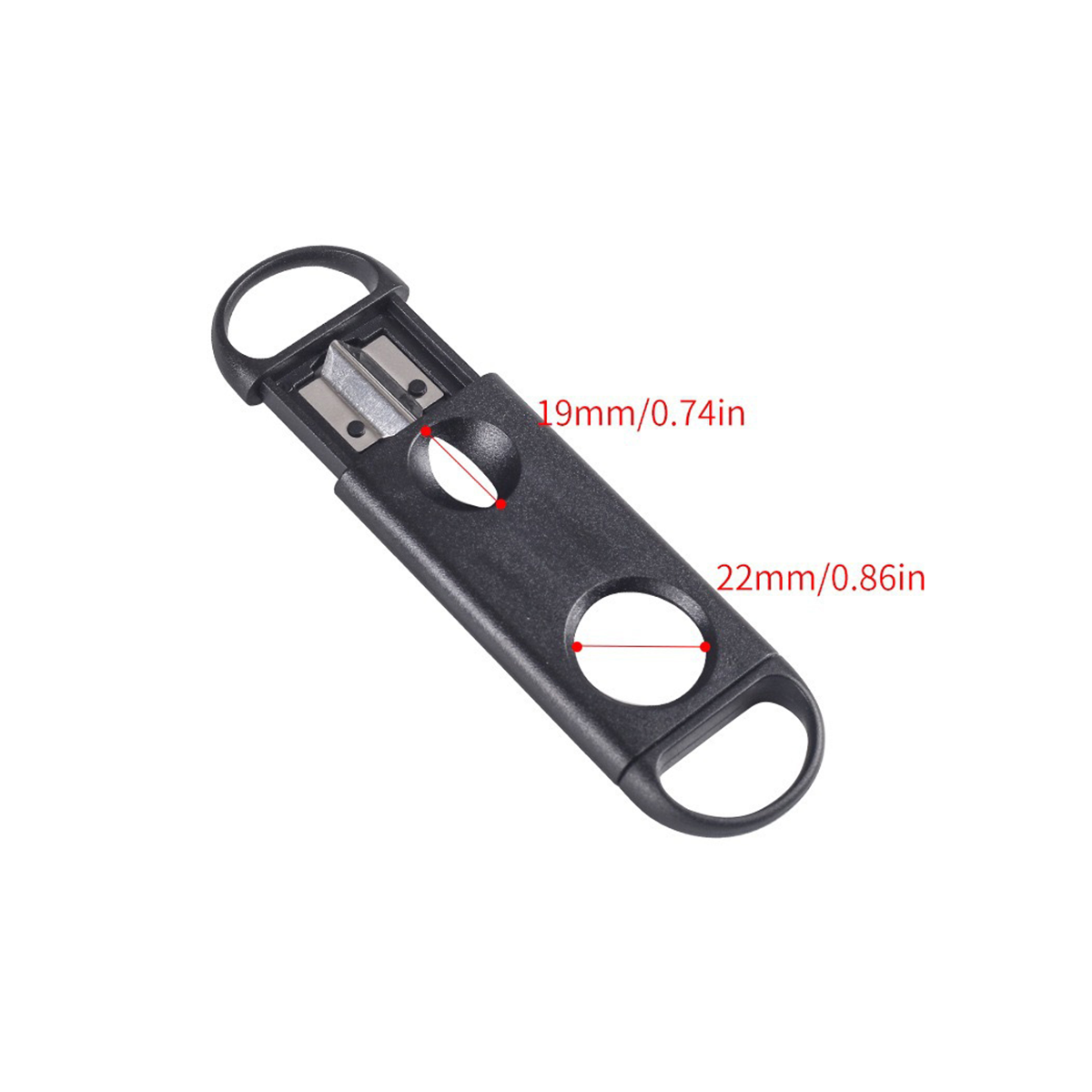 Plastic And Stainless Steel V-Shaped Double-Edged Cigar Cutter