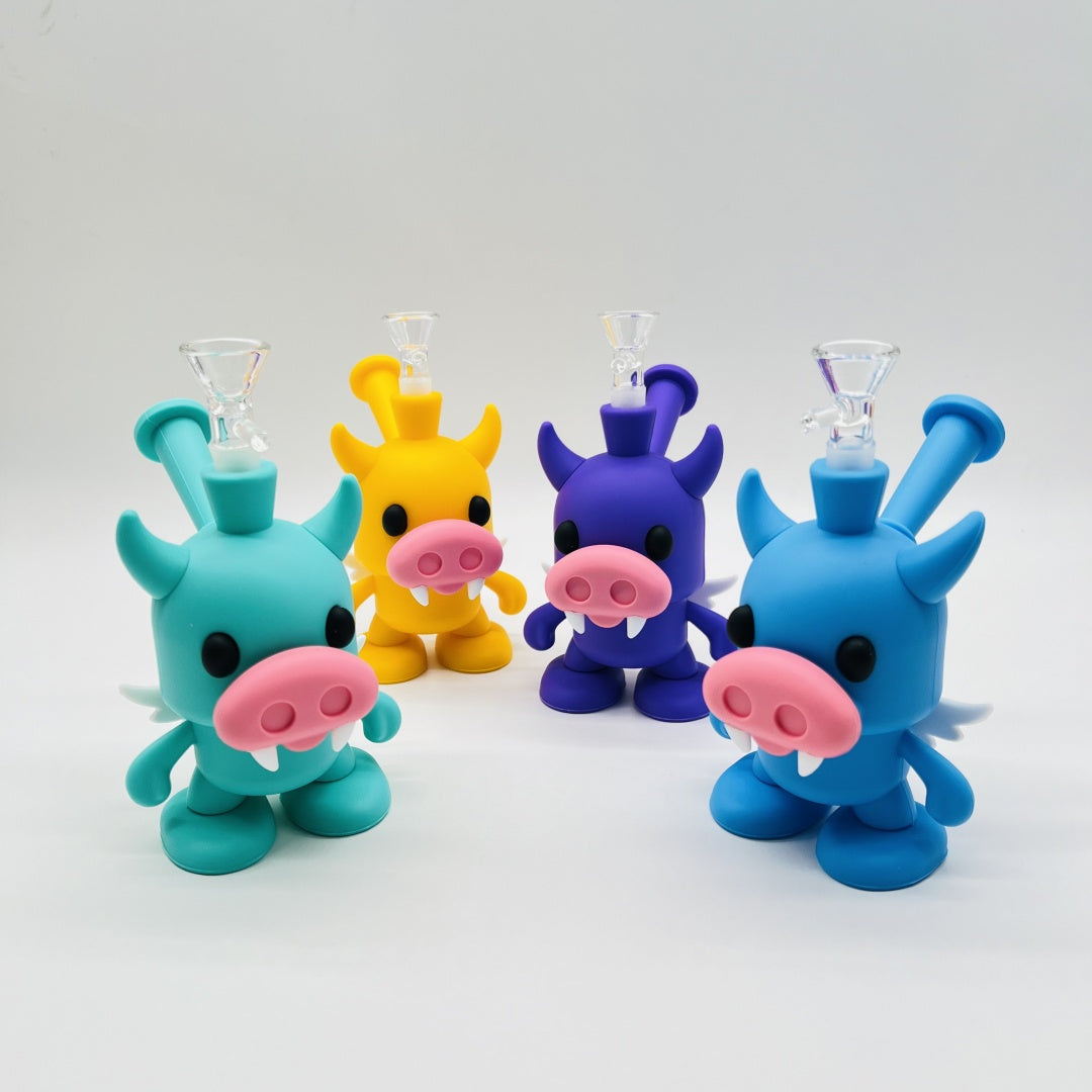 Piggy Angel Silicone Bong