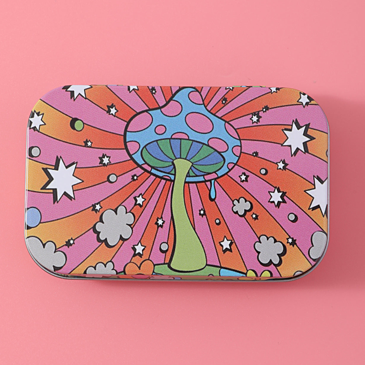 Tinplate Printed Marijuana and Tobacco Storage Case