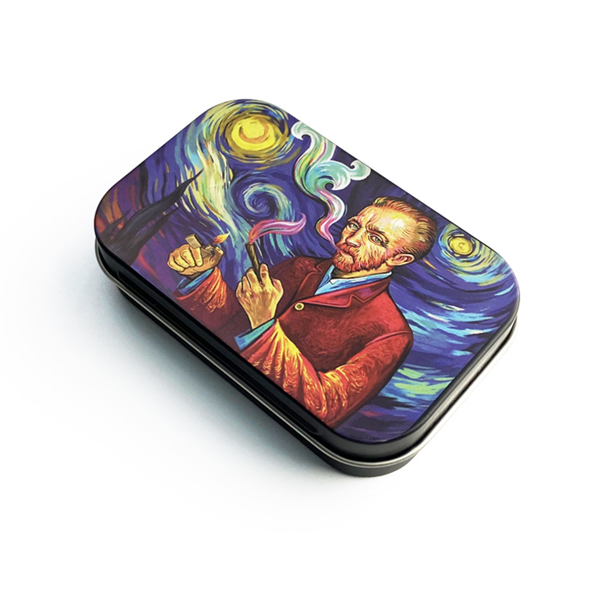 Tinplate Printed Marijuana and Tobacco Storage Case