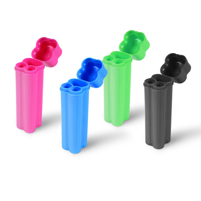 Plastic Flip-Top Pre-Rolled Cone And Lighter Storage Cases
