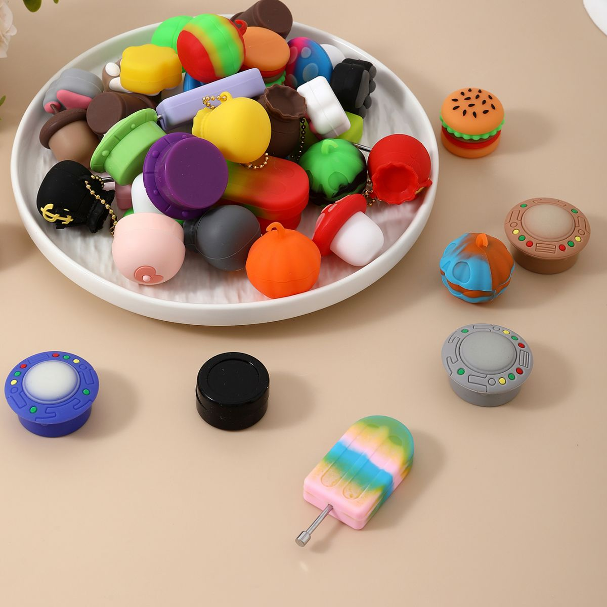 Safe Silicone Unique Shape Essential Oil Storage Cases