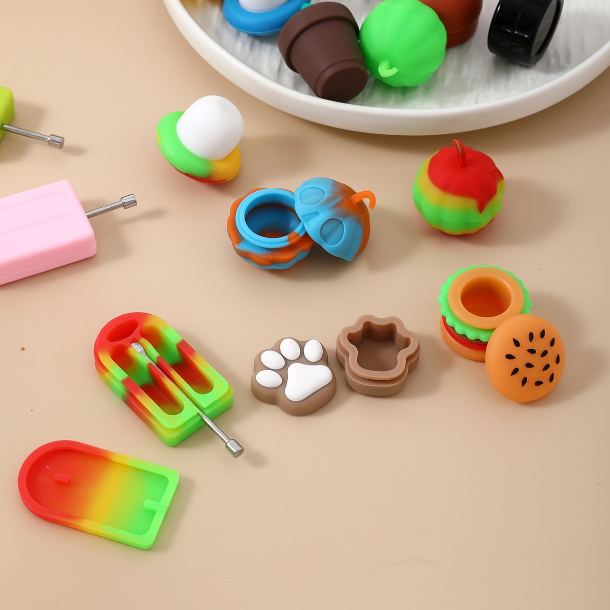 Safe Silicone Unique Shape Essential Oil Storage Cases