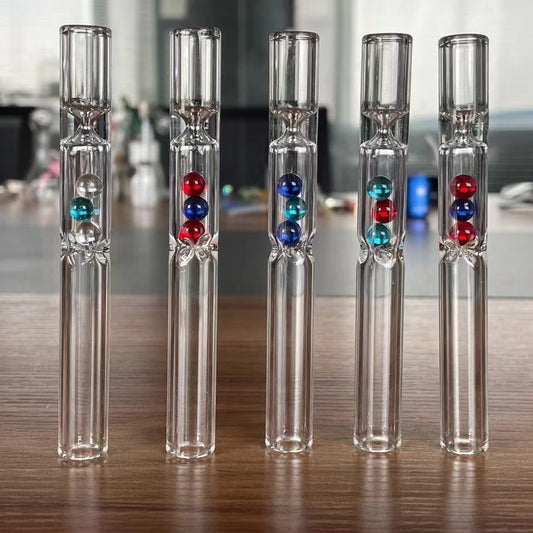 Clear Glass Pipe Chillum