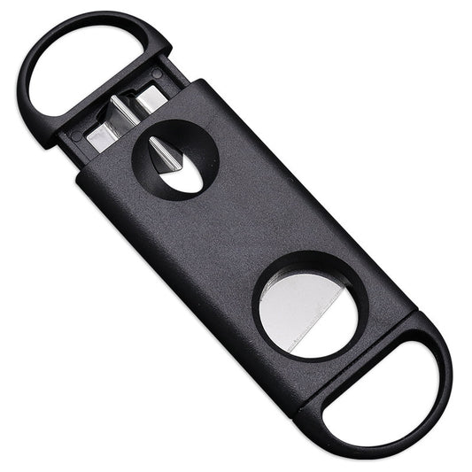 Plastic And Stainless Steel V-Shaped Double-Edged Cigar Cutter