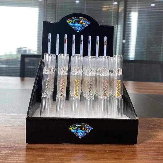 Glass Clear Chillum with Spring