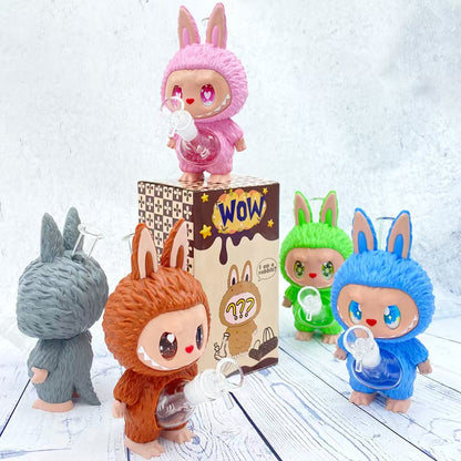 New Arrival PVC Labubu Glass Bong Cute Mixed Color For Smoke Shop Products