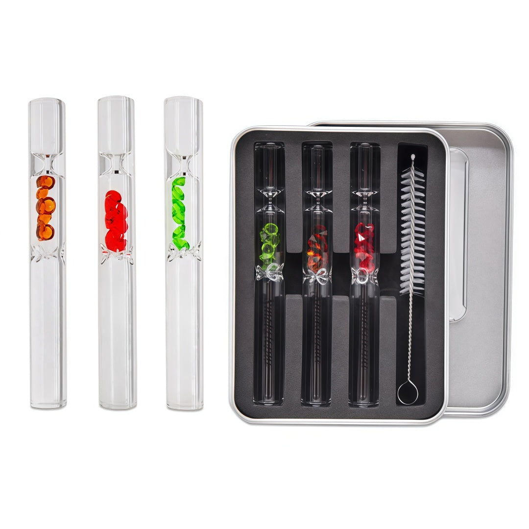 3PCS in 1 with Brush OG Chillum with Diamond