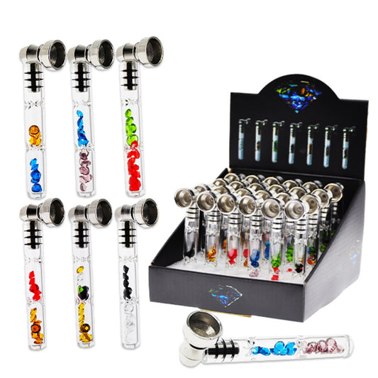 Glass Pipe with Double Diamond