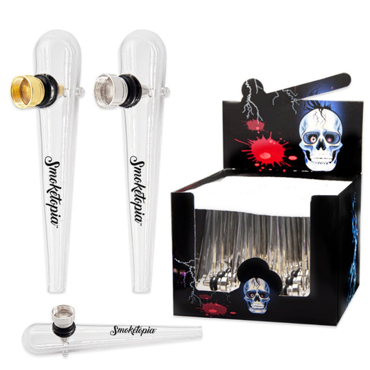 Glass Pipe 13.5CM Clear Smoking Pipe