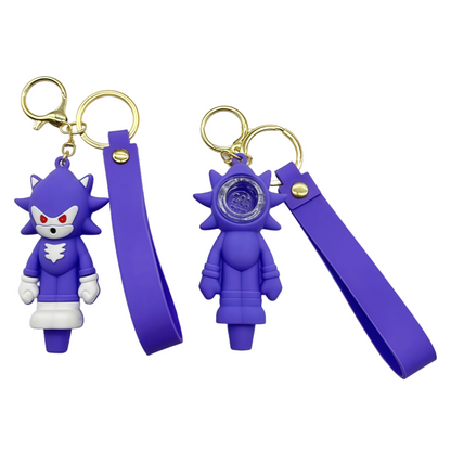 Silicone Keychain With Pipe 2 in 1