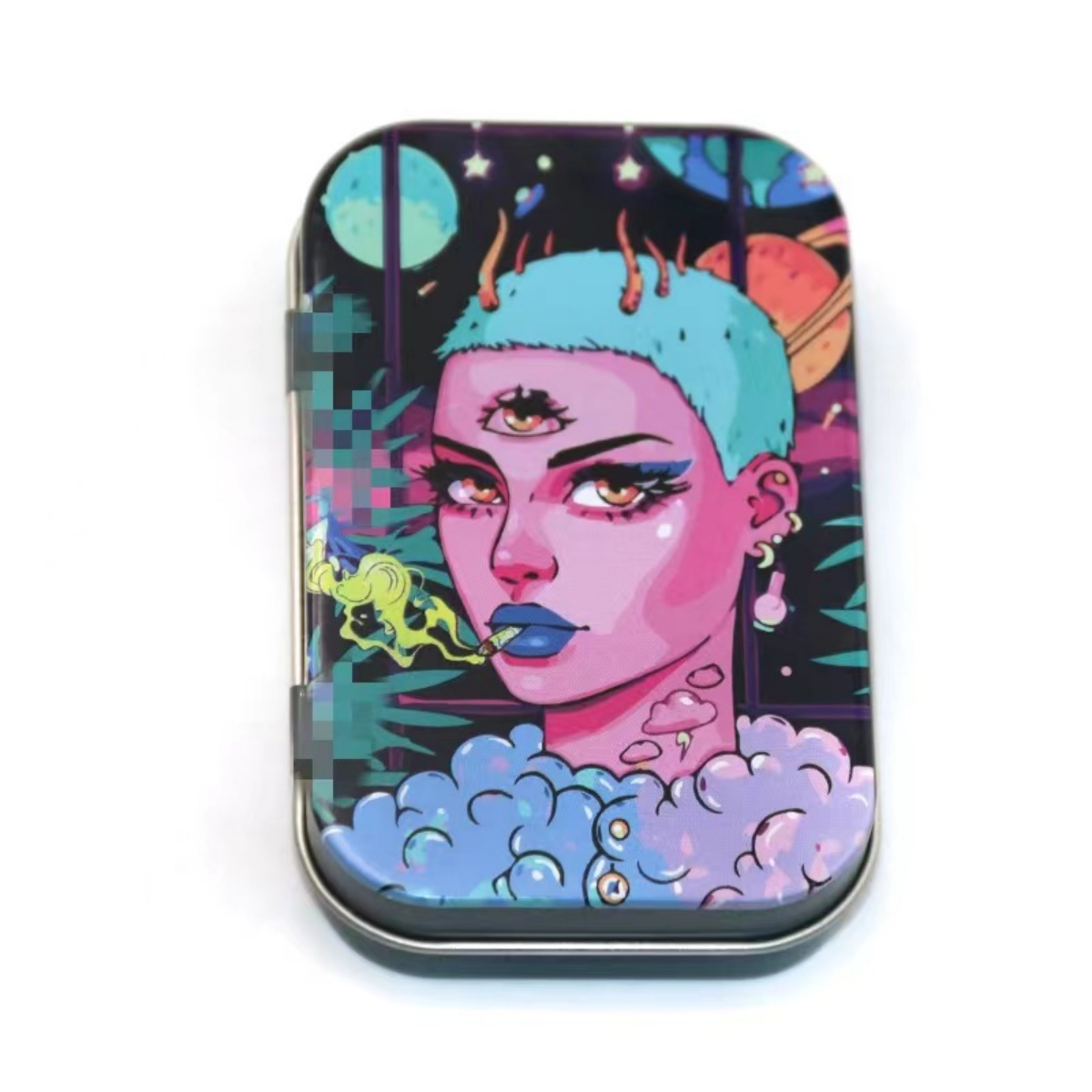 Tinplate Printed Marijuana and Tobacco Storage Case