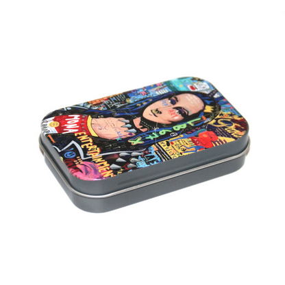 Tinplate Printed Marijuana and Tobacco Storage Case